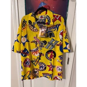 J HEAD Mens Yellow Baseball Team Logo negro league  Shirt Size L